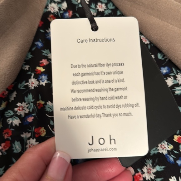 Joh Apparel Brown and Tan Floral Lined Jacket-S NWT - Picture 7 of 12